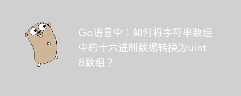 Go语言中：如何将字符串数组中的十六进制数据转换为uint8数组？