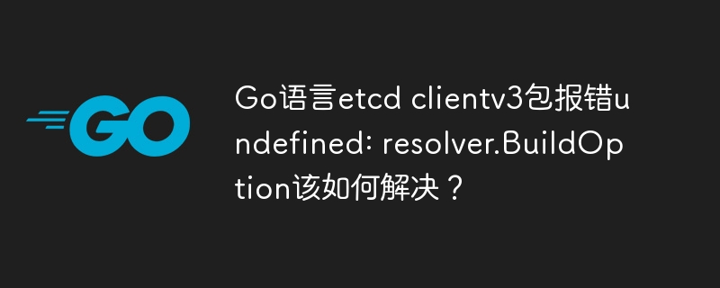 Go语言etcd clientv3包报错undefined: resolver.BuildOption该如何解决？