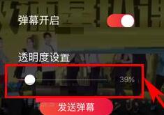 搜狐视频快速设置弹幕透明度的操作流程