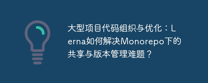 大型项目代码组织与优化：Lerna如何解决Monorepo下的共享与版本管理难题？