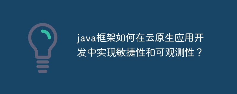 java框架如何在云原生应用开发中实现敏捷性和可观测性？