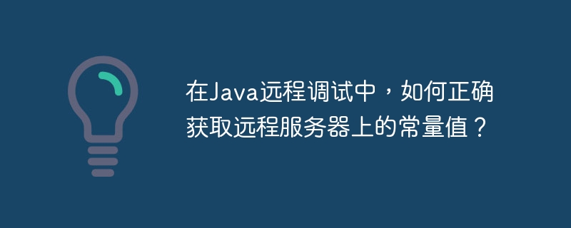 Java远程调试获取服务器常量值方法