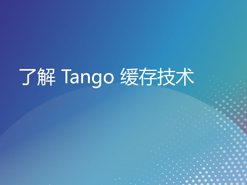 了解 Tango 缓存技术