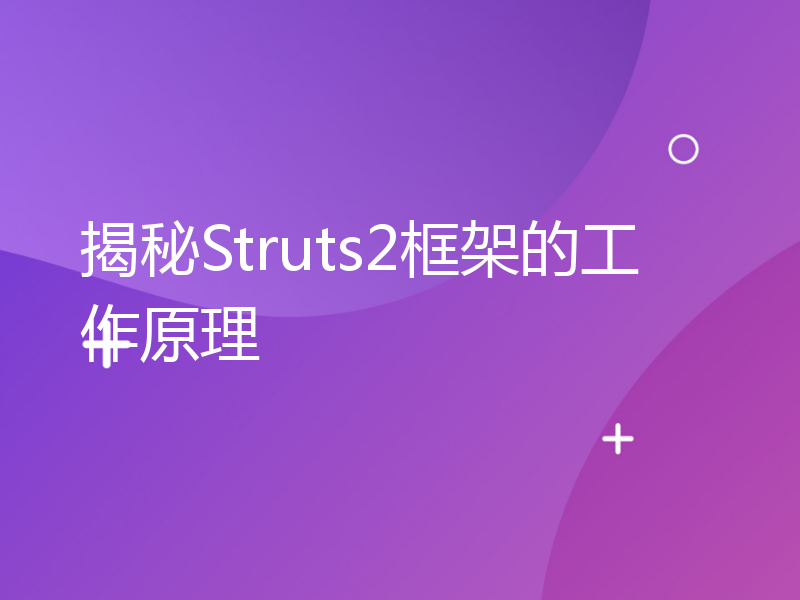 揭秘Struts2框架的工作原理